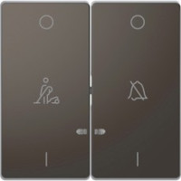 D-Life Клавиша 2-ная, с линзой LED и символом: звонок/горничная, антрацит