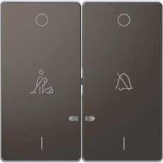 D-Life Клавиша 2-ная, с линзой LED и символом: звонок/горничная, антрацит