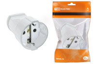 Кабельная розетка 2П+З 16А 250B белая TDM Electric, SQ1806-0131