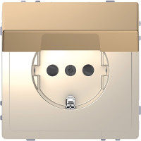 D-Life Розетка 2К+З 16 А, 250 В~, с крышкой IP20, шампань D-Life Розетка 2К+З 16 А, 250 В~, с крышкой IP20, шампань