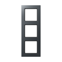 Рамка для вертикальной и горизонтальной установки, 3 поста; термопласт; матовый антрацит; A CREATION, AC583BFANM