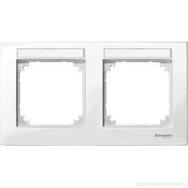 M-Plan Рамка 2-ная горизонт. с полем для надписи, полярно-бел.