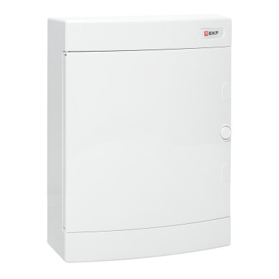 Щит распределительный навесной "Unix" белая дверь 2х12 модулей IP40 EKF PROxima, ux-2x12-nw