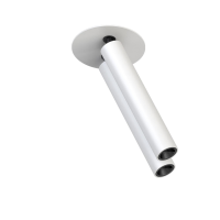 Denkirs DK2518-WB Поворотный встраиваемый светильник SPACE со светодиодом H138mm d23mm 220V 2*8W 38° 4000К IP20 белый/черный алюминий