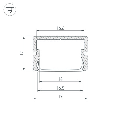 Профиль SILER-2000 ANOD (Arlight, Алюминий), 025490