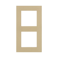 Рамка 2-постовая, стекло золотой Kollinger Asthetik AS2GD