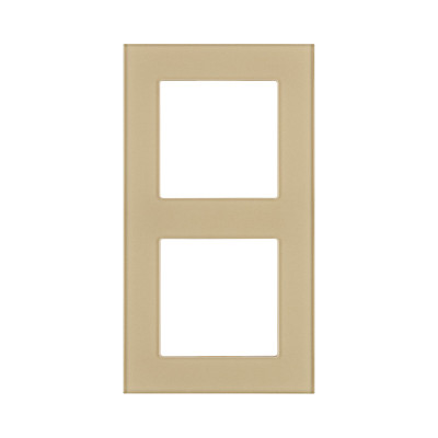 Рамка 2-постовая, стекло золотой Kollinger Asthetik AS2GD