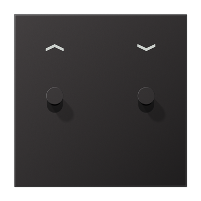 Центральная плата с символами "стрелки" для выключателей, 1 пост, 2 тумблера, конус; металл; dark; LS1912, AL12-5PDK01