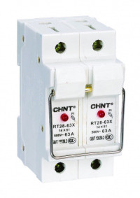 Держатель плавких вставок с индикацией  RT28-63X 14х51 3П, Chint, 520355