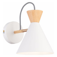 Evoluce SLE125101-01 Светильник настенный Белый, Золотистый/Белый, Светлое дерево E14 1*40W