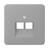 Крышка для сдвоенной телефонной и компьютерной розетки UAE; серая, CD569-2UAGR