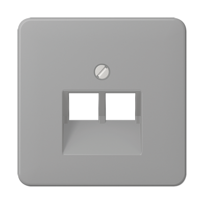 Крышка для сдвоенной телефонной и компьютерной розетки UAE; серая, CD569-2UAGR