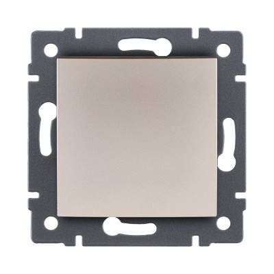 Выключатель 1-клавишный 10А/250В, изогнутый, золотой Kollinger REA-R-001GD для Aspekt, Eleganz, Reflex