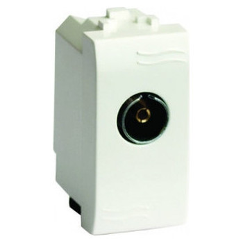 ДКС TV розетка без согласующего сопротивления (проходная), белая, 1мод., 76581B