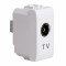 ДКС TV розетка без согласующего сопротивления (проходная), белая, 1мод., 76581B