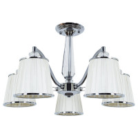 Arte Lamp TALITHA, Люстра, цвет арматуры - ХРОМ, цвет плафона/декора - БЕЛЫЙ, 5х40W E14, A4047PL-5CC