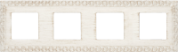 FD01224BD Fede San Sebastian Provence Рамка 4-ная, White Decape