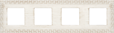 FD01224BD Fede San Sebastian Provence Рамка 4-ная, White Decape