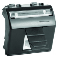 ДКС Компьютерная розетка RJ45 кат.5e, Brava, черная, 2мод, 77655N