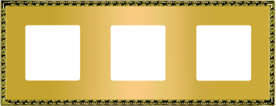 FD01213OR Fede Toledo Рамка 3-ная, Real Gold