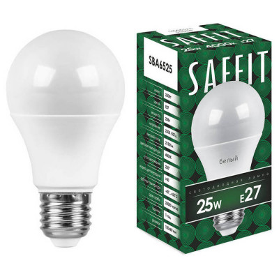 Лампа светодиодная, 25W 230V E27 4000K A65, SBA6525, Feron 55088