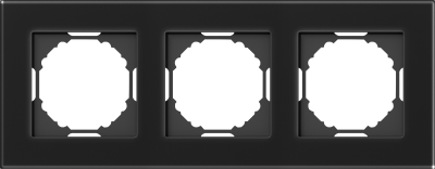 Donel A07 Natural Чёрное стекло рамка 3-я, серия DB, DEN213BG