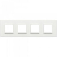 Vimar Накладка Eikon Evo на 8 модулей (2+2+2+2) расстояние между центрами 71мм, белая полностью, 21669.17
