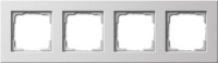 214204 - Gira E22 Рамка на 4 поста для установки заподлицо, глянцевый белый