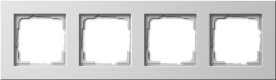 214204 - Gira E22 Рамка на 4 поста для установки заподлицо, глянцевый белый