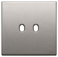 Vimar Накладка плоская, 2 модуля на 2 кнопки,Vintage, никель матовый, 22672.2.11