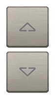 Vimar Две плоские клавиши, символы "стрелки", Flat, никель матовый, 22751.2.11