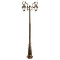 Светильник садово-парковый, 2*60W 230V E27 IP44 черное золото, PL4048, Feron 11428