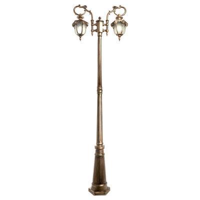 Светильник садово-парковый, 2*60W 230V E27 IP44 черное золото, PL4048, Feron 11428