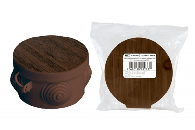 Распаячная коробка ОП D85х40мм, крышка, бук, IP54, 4вх.  инд. штрихкод TDM Electric, SQ1401-0602