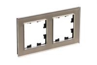 ATN320502 - ATLASDESIGN NATURE 2-постовая РАМКА, ОРГАНИЧЕСКОЕ СТЕКЛО ШАМПАНЬ, Systeme Electric