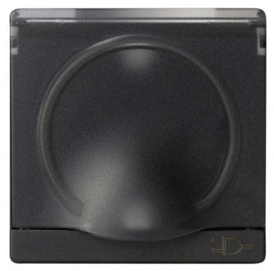 Simon S82,82N Накладка с крышкой на 75432-, 75464-39, графит, 82090-38