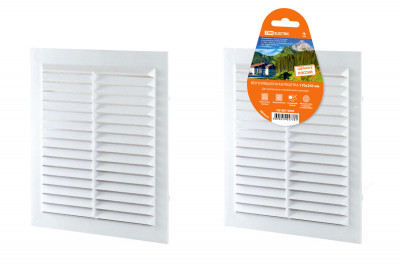 Решетка неразъемная с москитной сеткой, бел. 170х250 TDM Electric, SQ1807-0089