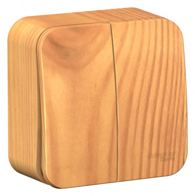 BLNVA105015 - BLANCA О/У 2-клавишный ВЫКЛЮЧАТЕЛЬ (сх.5) ИЗОЛ.ПЛ., 10А, 250В, ЯСЕНЬ, Systeme Electric