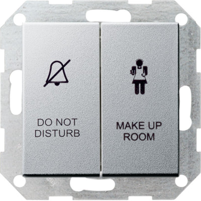 110426 Gira Двухклавишный выключатель в сборе для управления индикатором состояния номера в гостинице