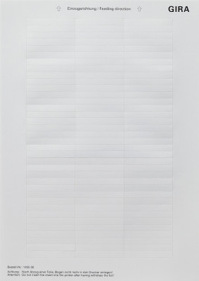 145500 Gira Вкладыши для надписей