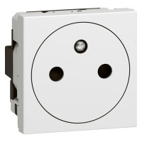 Legrand Розетка 2К+З - с автоматическими клеммами - Программа Mosaic - 2 модуля - белая, 077132