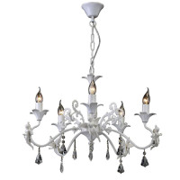 Arte Lamp ANGELINA, Люстра, цвет арматуры - белый, цвет плафона/декора - неокрашенный, 5х40W E14, A5349LM-5WH