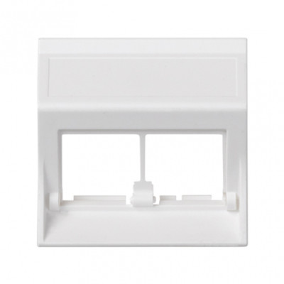 Simon Cima 500 Белый Адаптер для 2 шт RJ-45 CJ545.., CJ645.., CJ6A45F + MD67, наклон, 50х50мм, 50000186-030