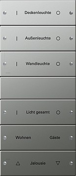 2136602 Gira Комплект клавиш, 6 шт. (3+3). ГРАВИРОВКА