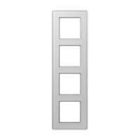 Рамка на 4 поста, стекло белый, Jung Рамка на 4 поста, стекло белый, Jung