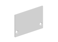 Donel,Боковая  глухая заглушка для профиля DN18511 Цвет:Белый матовый, RAL9003,Серия:DN8ALE, DNCAP18511RAL9003