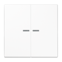 Двойная клавиша с окошками для балансирных механизмов выключателей (кнопок), в комплекте с CD95HP (крепежный элемент), возможно IP44; дюропласт; белый; LS990, LS995KO5WW