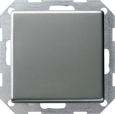 285120 - Gira E22 Клавишный выключатель с самовозвратом и тыльной подсветкой, сталь