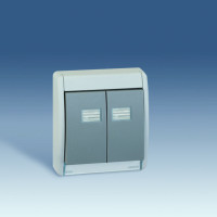 Simon Рамка с двойной клавишей, с подсветкой, S44A, серый, 4400026-035