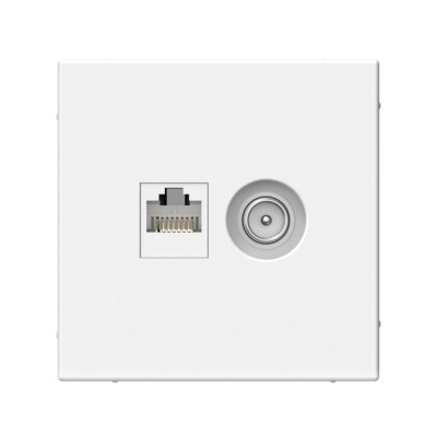 GAL001389 - ARTGALLERY РОЗЕТКА двойная ТВ + компьютерная RJ45, кат. 5Е, ЛОТОС, Systeme Electric